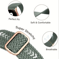 Compatible avec Watch 7/4/5/6/FE Huami GTS/GTR ; Bracelet de montre élastique tressé en nylon à dégagement rapide 18-23 mm
