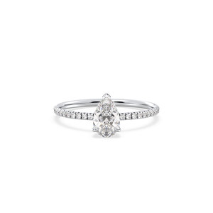 Bague solitaire en diamant de laboratoire certifié REYES IGI CVD HPHT en or massif 14 carats, forme poire, diamant de 1,12 carat, bijoux fins - Product Image 2