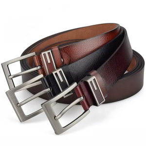 Ceinture pour homme en cuir de vache véritable, design de luxe, boucle en alliage, vintage, robuste, personnalisée, très vendue - Product Image 5