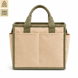 280 GSM Laminated Cotton Canvas <b>Storage</b> <b>Laundry</b> Bag Home <b>Storage</b> 30x20x18 cm Custom Logo Wholesale OEM Private Label Model MY-04 - Product Image 2