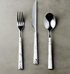 Juego de Cubiertos Minimalistas de Acero Inoxidable, Cuchillo, Tenedor y Cuchara con Acabado Espejo, Aptos para Lavavajillas, Cubiertos para Bodas y Cenas - Product Image 1