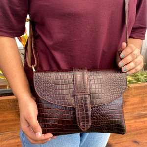 2024 nueva fábrica personalizada de cuero genuino de grano completo patrón de cocodrilo bandolera de alta calidad señoras bolsos de gran capacidad - Product Image 4