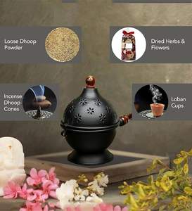 Decorative Islamic <b>Bakhoor</b> Incense <b>Burner</b> for Oud Chips Suitable for Ramadan Eid and Religious Celebrations - Product Image 3