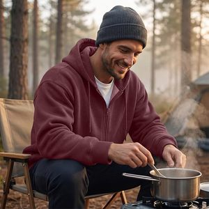 <b>Men</b>’s Luxury Casual Hoodie Oversized Silhouette Soft Cotton Fleece Custom Branding Urban Fashion Pullover Sweatshirt - Product Image 4