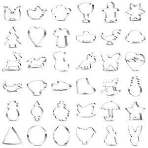 Ensemble de découpoirs à biscuits en acier inoxydable, formes multiples, moule à pâtisserie pour biscuits, fondant, décoration de gâteaux, outils de pâtisserie DIY - Product Image 1