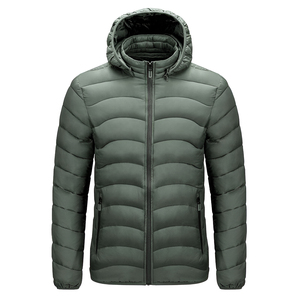 Chaqueta Acolchada Ligera Reversible Personalizada OEM para Hombre, Estilo Casual de Otoño, Transpirable, con Bordado y Relleno de Burbujas - Product Image 1
