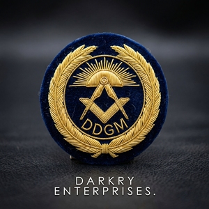 Parche de Alambre Bordado a Mano con Cruz Masónica Personalizada, Accesorios de Regalia Púrpura, Diseño de Insignia de Logia Personalizada - Product Image 3