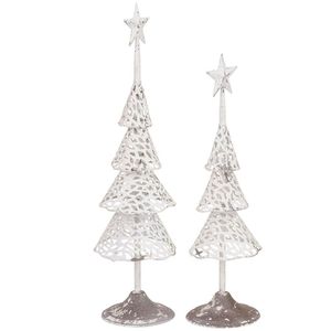 Sculpture moderne en métal faite à la main en forme de sapin avec base en bois, figurine décorative de sapin de table pour la décoration intérieure, vente en gros - Product Image 3