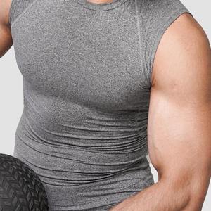 Camiseta de compresión para hombre, chaleco adelgazante, ajuste ceñido, protección contra erupciones, licra/poliéster, manga corta, corsé para perder peso - Product Image 2