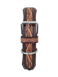 Handmade Western Leather <b>Dog</b> <b>Collar</b> Floral Pattern Buckle Closure Durable All Season Use | Classic Style - Product Image 4