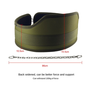 Cinturón de Levantamiento de Pesas Reforzado con Cadena de Acero para Levantamiento de Pesas y Dominadas, Soporte Lumbar Reforzado, Cinturón de Gimnasio, Fabricante OEM - Product Image 3
