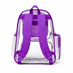 NCNW Sorority Clear Backpack Transparent <b>Carry</b> Bag Clear PVC Bookbag Clear Daypack See Through Security Approved Clear bag - Product Image 3