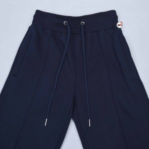 MRI <b>Mens</b> <b>Navy</b> Blue Sweatpants Elastic Waist Drawstring Casual Midweight Knitted Autumn <b>Joggers</b> With Logo On Waist with OEM Logo - Product Image 3