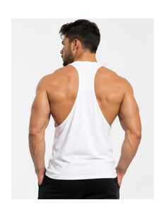 Débardeur de sport pour homme, coupe ajustée, respirant, séchage rapide, mélange de coton, pour la musculation - Product Image 2