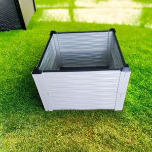 Cama de jardín elevada de fácil montaje, macetas de plástico planas para plantar verduras y flores - Product Image 4