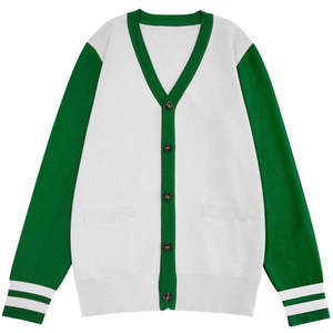 OEM 2026 <b>Custom</b> Manufacturer Eco-Friendly Simple V Neck Long Sleeve All Sorority Embroidery Knitwear Sweater Cardigan Single - Product Image 5
