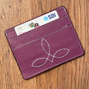 Portefeuille de porte-cartes en cuir de vache véritable multifonctionnel à la mode pour les femmes - Product Image 3