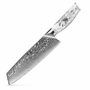 Cuchillo de Chef Premium de Damasco con Mango de Resina – Cuchillo de Cocina Forjado a Mano para Cocina Profesional - Product Image 1