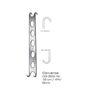 Retractor Ortopédico Converse de 12 cm, Punta Ciega de 7x12 mm y 8x12 mm, Instrumento Quirúrgico Manual Clase I - Product Image 1