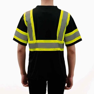 Camiseta de Hombre de Alta Calidad con Logotipo Personalizado, Transpirable, de Secado Rápido, 100% Poliéster, Reflectante, Ropa de Trabajo, Color Negro - Product Image 5