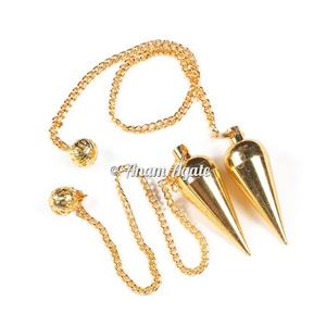 Péndulo de metal de latón 3 Péndulos de plata Isis plateados Herramientas de adivinación Péndulo de metal Curación de energía Comprar en línea de la India - Product Image 2