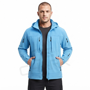 charr industries Soft Shell <b>Fleece</b> <b>Lined</b> Hooded <b>Jacket</b> Rip Stop outdoor wear Waterproof Zipper Hiking Windbreak <b>jackets</b> - Product Image 1