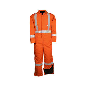 Combinaison de travail imperméable de sécurité pour la construction, prix bas, confortable, fabrication en usine, 100% coton, OEM, orange, première qualité - Product Image 2
