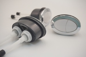 Bathroom OEM PW Series Toilet <b>Push</b> <b>Button</b> ABS Chrome Finish Oval Shape - Product Image 5