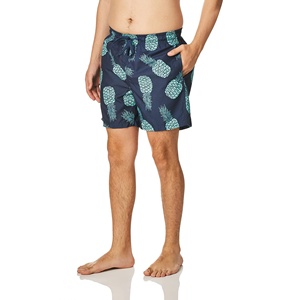 Short de plage décontracté et basique personnalisé en maille pour homme avec taille élastique Short de plage mi-long avec impression numérique tissé coloré - Product Image 5