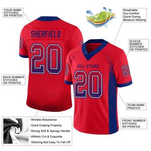 Maillot de football personnalisé par sublimation, style décontracté OEM, 100 % polyester polaire, nom et numéro de l'équipe imprimés - Product Image 4