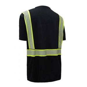 Camiseta de Seguridad de Manga Corta Unisex Personalizada, Tejida en Poliéster/Algodón, con Cinta Reflectante, para Trabajo de Construcción, Venta Caliente - Product Image 6