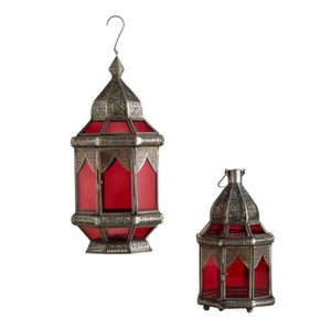 American Design Black Color Candle <b>Lantern</b> Colorful Glass & Metal for <b>Indoor</b> and Outdoor Home Decoration Candle <b>Lantern</b> - Product Image 6