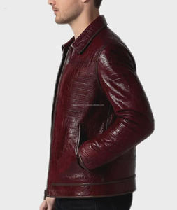 Chaqueta Bomber Vintage de Cuero Vacuno de 300g para Hombre, Invierno, con Logotipo Frontal, Resistente al Viento e Impermeable, Color y Diseño Personalizables - Product Image 3