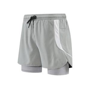 Pantalones cortos para correr de LICRA de poliéster de alta calidad para hombre, pantalones cortos de baño atléticos con patrón sólido de secado rápido, estilo informal con logotipo personalizado - Product Image 4