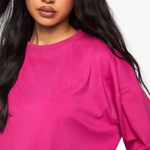 Conjunto de Ropa de Verano Personalizada de Algodón, Manga Corta, Cuello Redondo, 2 Piezas, Conjunto Corto Informal para Mujer, Conjuntos de Verano para Mujer - Product Image 3