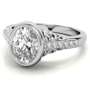 Bague de luxe en moissanite certifiée, taille ovale géométrique, en argent sterling 925, pour fiançailles, mariage, anniversaire, solitaire, promesse - Product Image 3