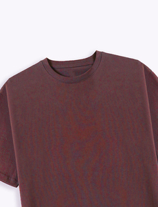 T-shirt décontracté pour homme, col rond, manches courtes, couleur unie, 100% coton, coupe classique, design à épaules tombantes - Product Image 5