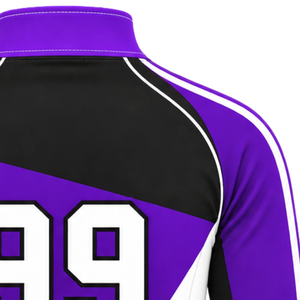 Purple Black Quarter Zip Training <b>Jacket</b> Long Sleeve Athletic Sportswear Custom Team <b>Workout</b> Running Performance Sports Top - Product Image 4