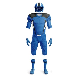Uniforme de football américain à manches courtes respirant 100% polyester avec logo personnalisé, service OEM - Product Image 5