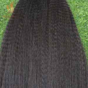 Vente en gros Paquet de cheveux Remy vietnamiens Kinky Straight 100% Couleur naturelle vierge non transformée 10A Grade Machine Double Trame - Product Image 3