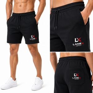 Shorts en molleton pour homme de haute qualité, personnalisés, en coton et polyester, décontractés, pour la gym, avec taille élastique et cordon de serrage, en molleton doux, OEM - Product Image 4