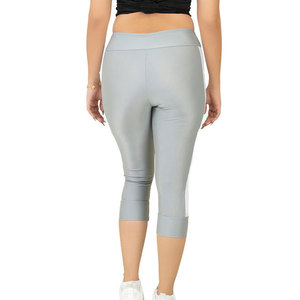 Leggings Capri para Mujer, Cortos, para Gimnasio, con Paneles Laterales, Spandex, Alta Elasticidad, Cintura Baja, Diseño Sólido, Secado Rápido - Product Image 6
