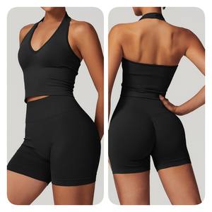 Conjuntos de Ropa Deportiva para Mujer con Logotipo Personalizado, Dos Piezas, Top con Cierre y Leggings de Cintura Alta, Manga Larga - Product Image 6