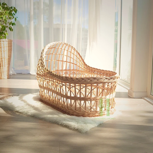 Nuevas Colecciones 2026, Cunas de Ratán para Bebé, Se Aceptan Pedidos OEM y ODM, Cuna Hecha a Mano con Colchón Suave, Venta al Por Mayor desde Vietnam - Product Image 5