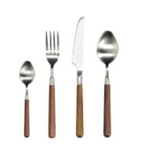 Stainless Steel Spoon Set with Wooden Handle For Kitchen Organiser Accessories At Wholesale Price Cheese <b>Tools</b> - Product Image 6