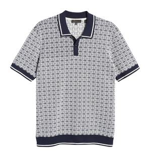 เสื้อโปโลชายพิมพ์ลายตามสั่ง ย้อมเส้นด้าย ผลิตโดย OEM ดีไซเนอร์ คุณภาพพรีเมียม เย็บด้วยเครื่องจักร ขายดีที่สุด - Product Image 4