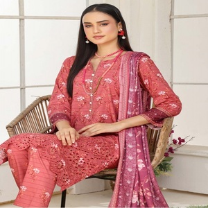 ชุดสูทปากีสถาน3ชิ้นสำหรับผู้หญิงฤดูหนาวพร้อมชุดเดรสซาลวาร์ดาชุดเดรสลายปัก - Product Image 5