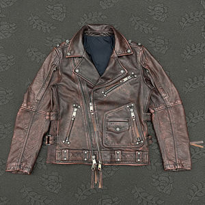 Veste de motard en cuir véritable pour homme de qualité supérieure, col montant, imperméable, coupe-vent, fournisseur OEM ODM personnalisé - Product Image 4