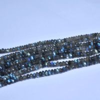 Perles de pierres précieuses naturelles de labradorite facettées de haute qualité pour la fabrication de bijoux
