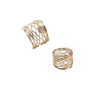 <b>Bamboo</b> Napkin Rings Hollow Bohemian Design 4.5cm <b>Table</b> Decoration Napkin Ring Tabletop Tissue Holder Designer Napkin Ring - Product Image 1